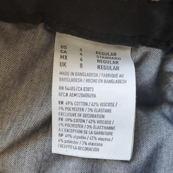 American Eagle Black Distressed Super Stretch  Mid Rise Jegging Size 4 Waist 27 - Picture 4 of 6